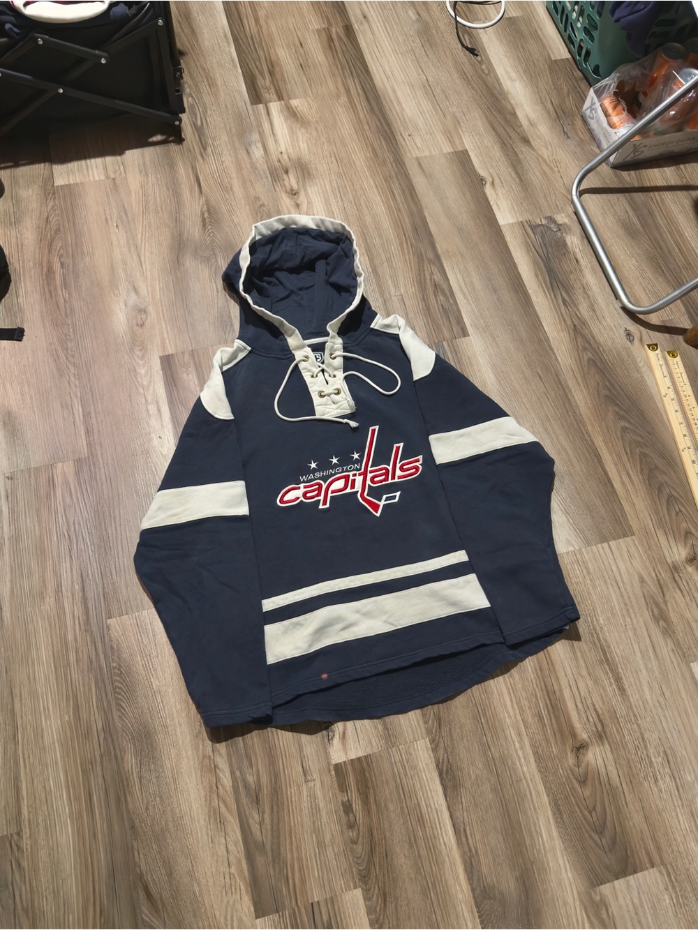 Vintage Washington Capitals Lacer OTS Hockey Hoodie • Size M